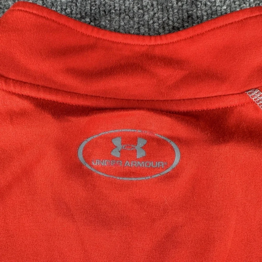 Under Armour HeatGear Pullover Mens 2XL Red 1/4 Zip Long Sleeve Athletic